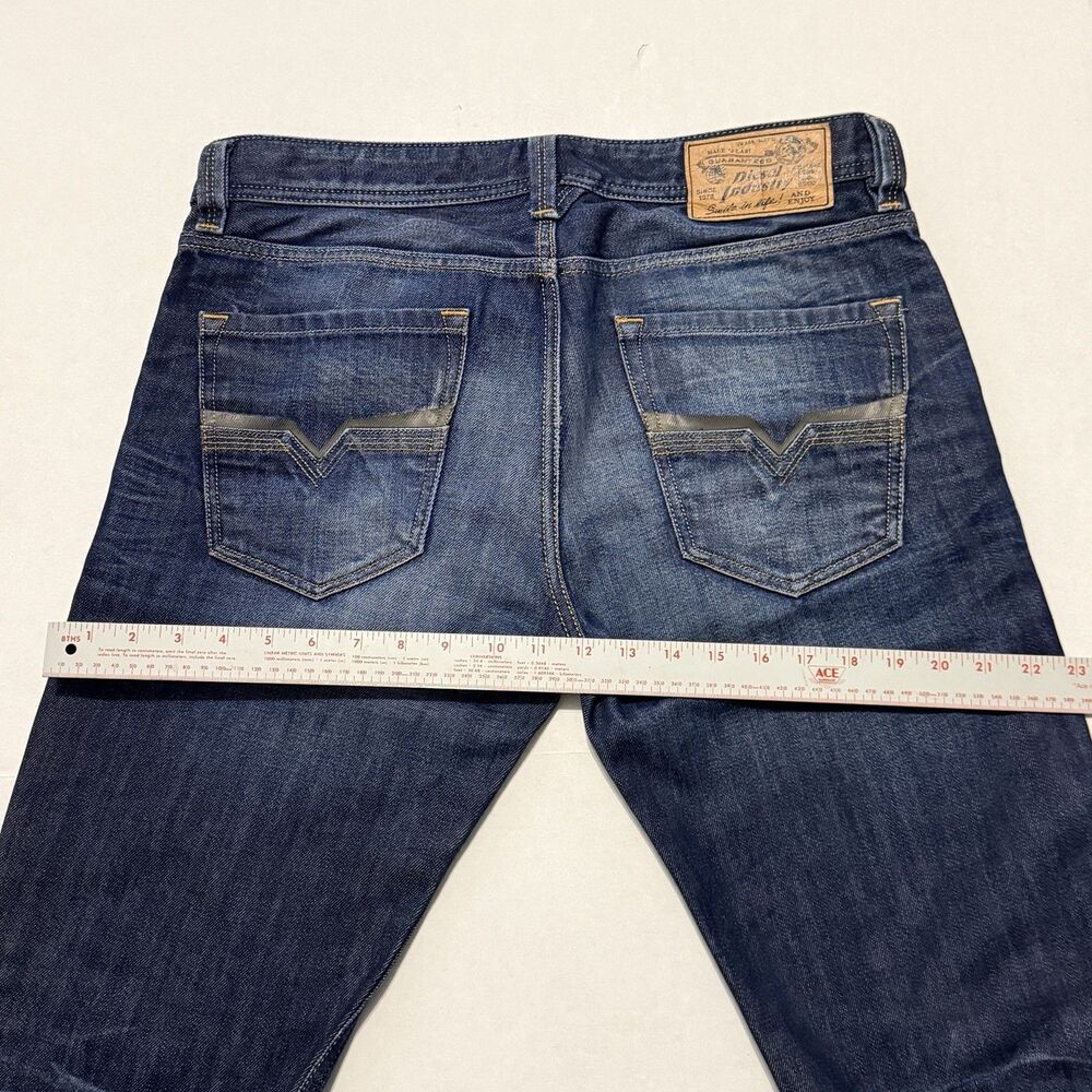 Diesel Larkee Mens 31x30 *33x29 Blue Regular Straight Button Fly Jeans 0073N - Picture 15 of 16